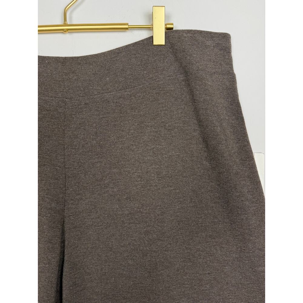 Eileen Fisher Cozy Viscose Stretch Straight Leg Yoke Pants Brown XL Pull-On NWT - Picture 6 of 9